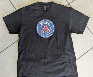 Paris Saint-Germain PSG FC Official Black Logo Soccer T-Shirt